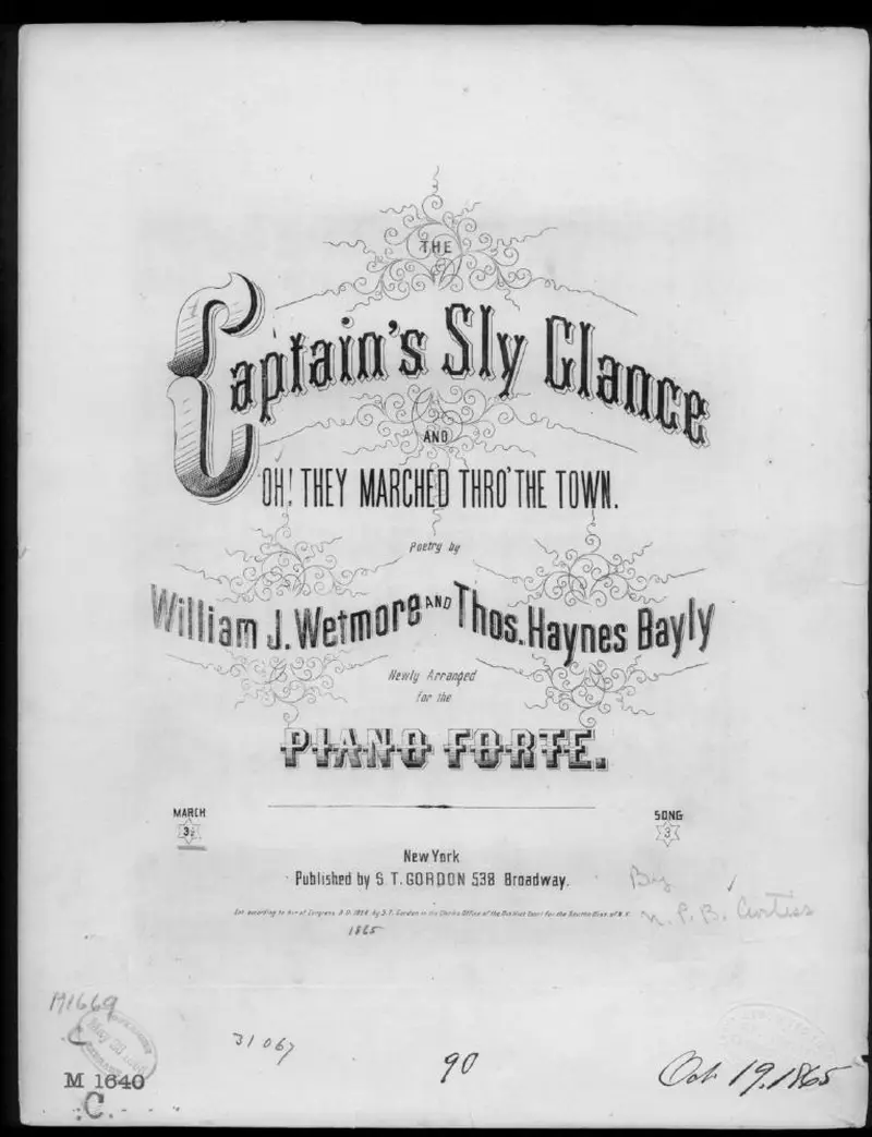 Первая страница нот «The captains sly glance»
