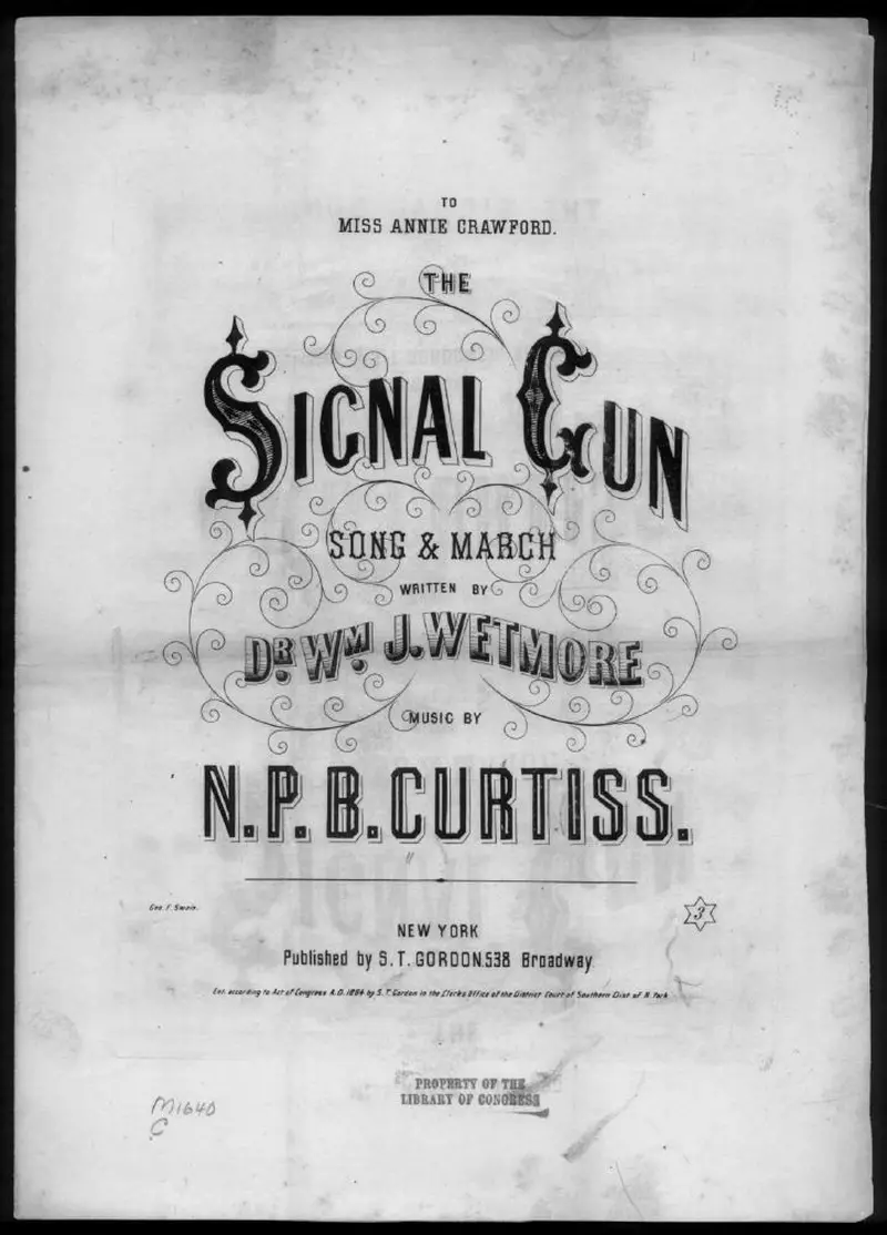 Первая страница нот «The Signal gun»