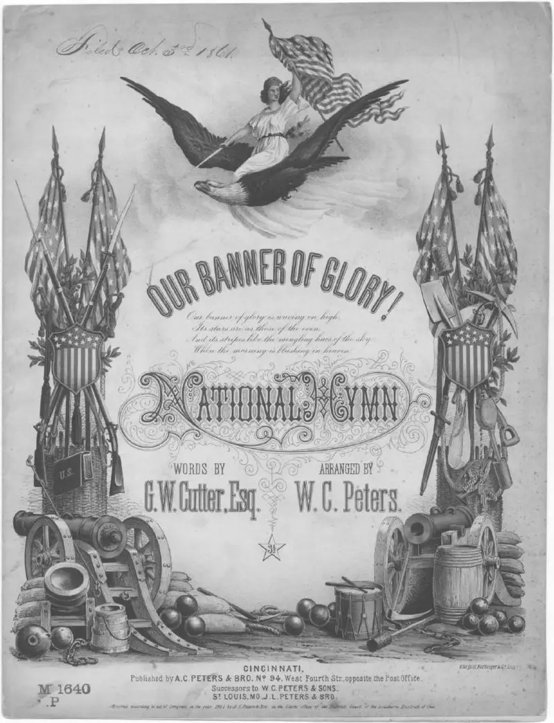 Первая страница нот «Our banner of glory!»