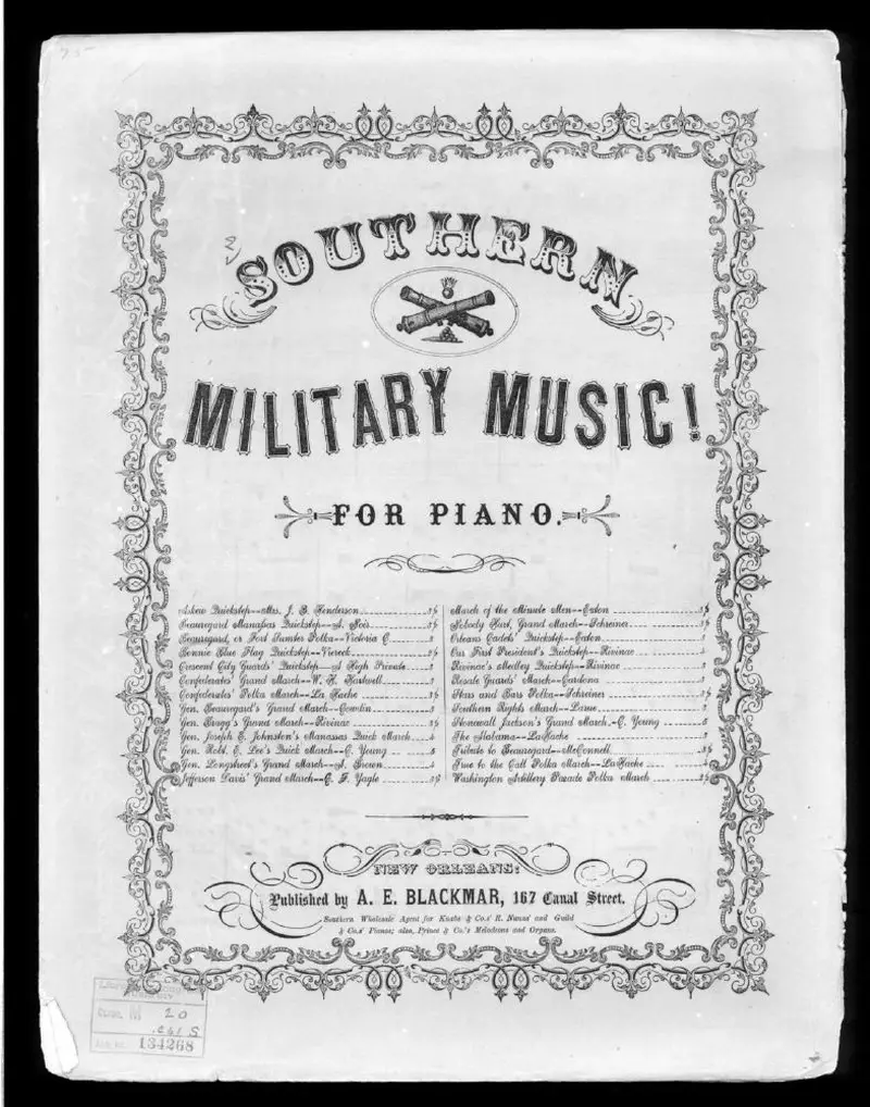 Первая страница нот «The Beauregard or Fort Sumter polka Марш»
