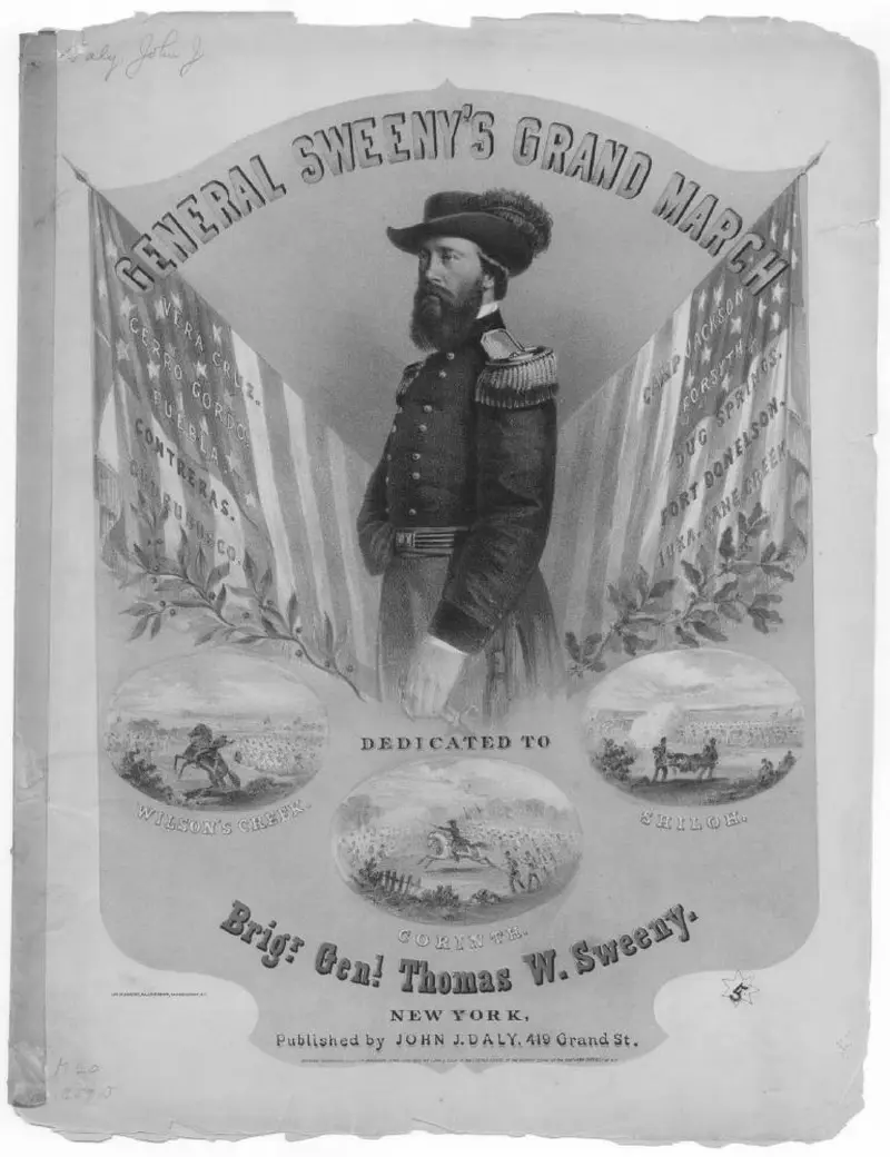 Первая страница нот «General Sweeny's grand Марш»