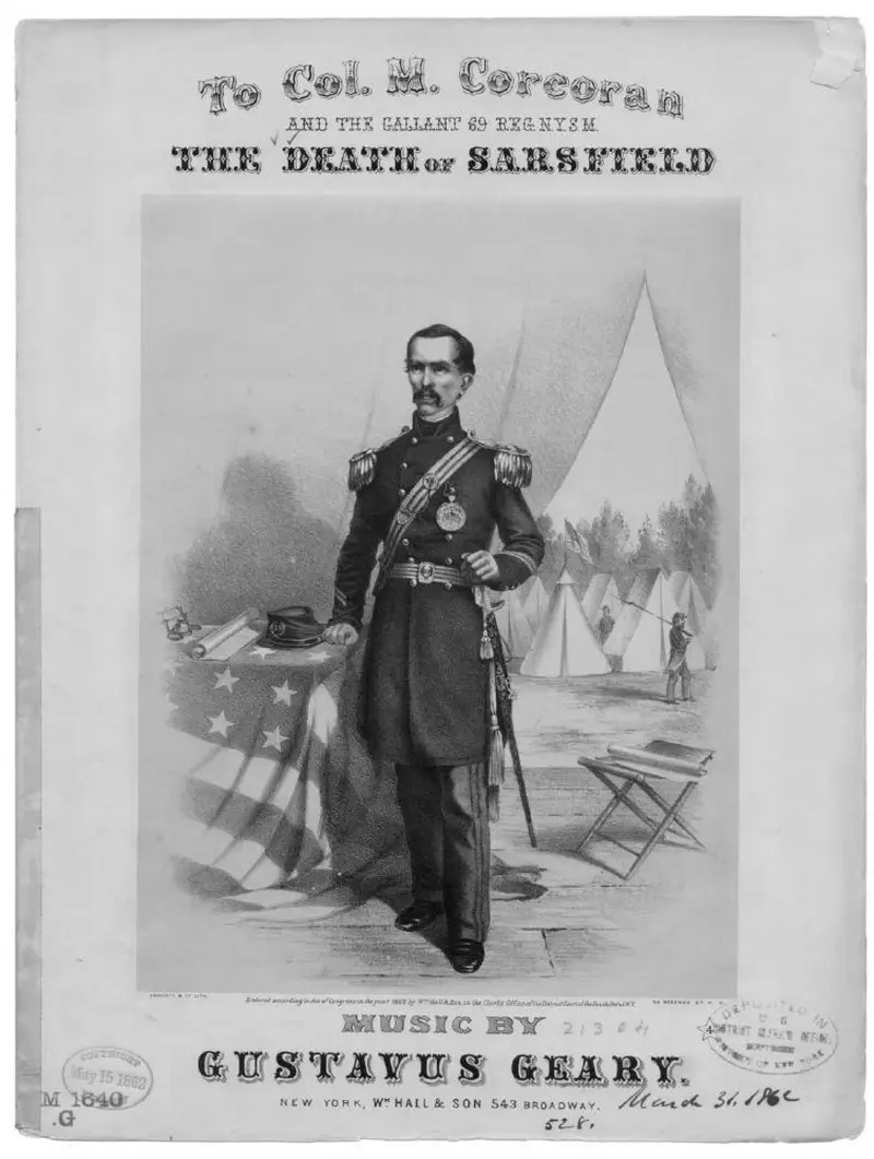 Первая страница нот «The Death of Sarsfield»