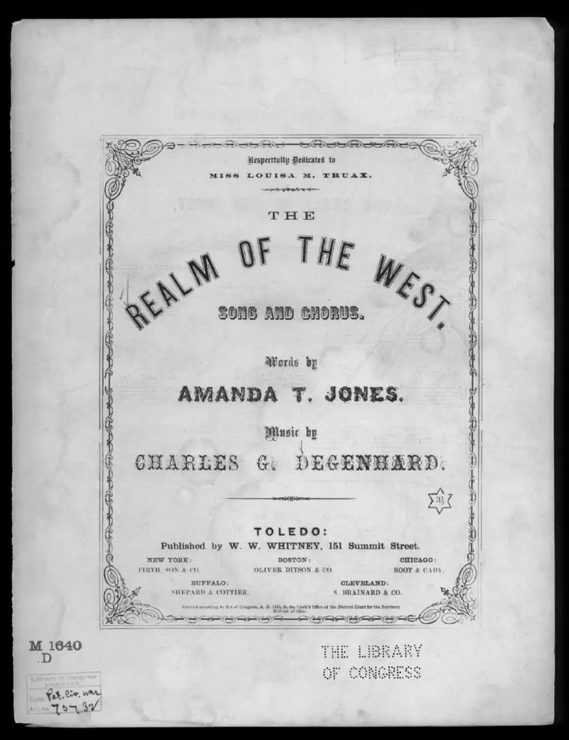 Первая страница нот «The Realm of the west»