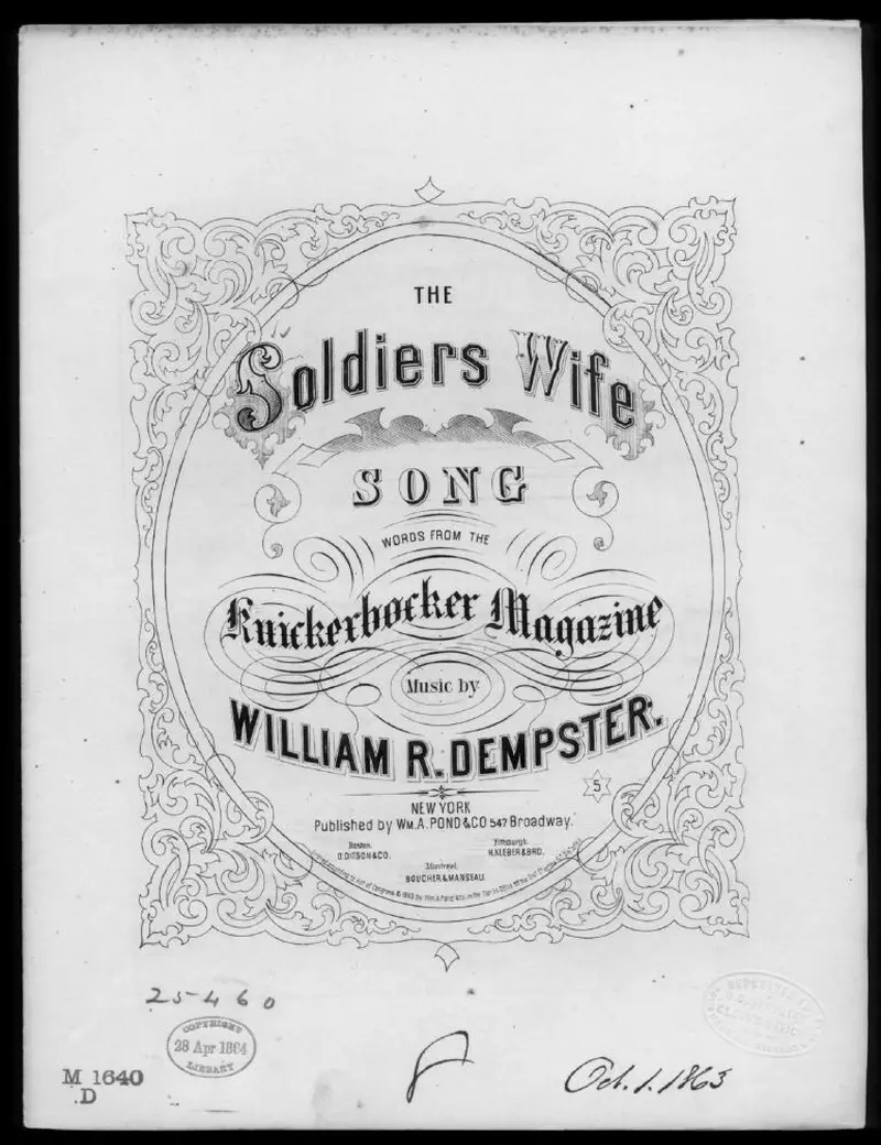 Первая страница нот «The Soldier's wife»