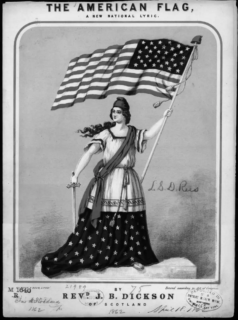 Первая страница нот «The American flag»