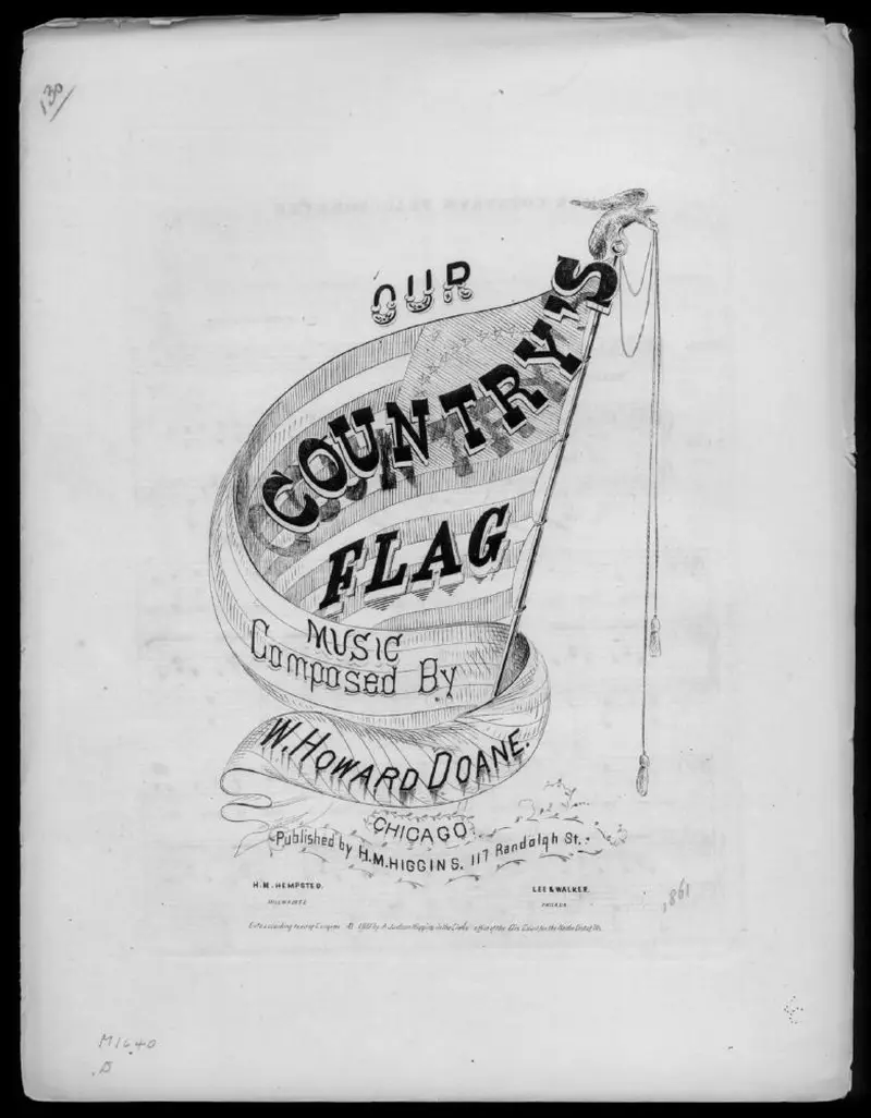 Первая страница нот «Our country's flag»