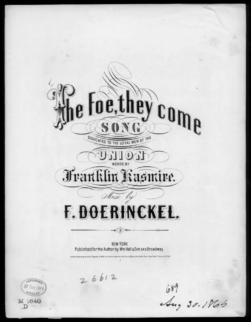 Первая страница нот «The Foe, they come»