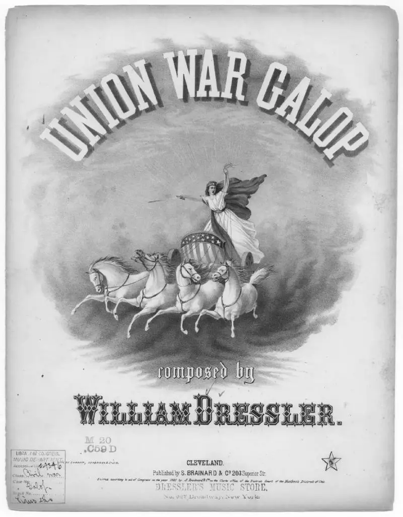Первая страница нот «Union war galop»
