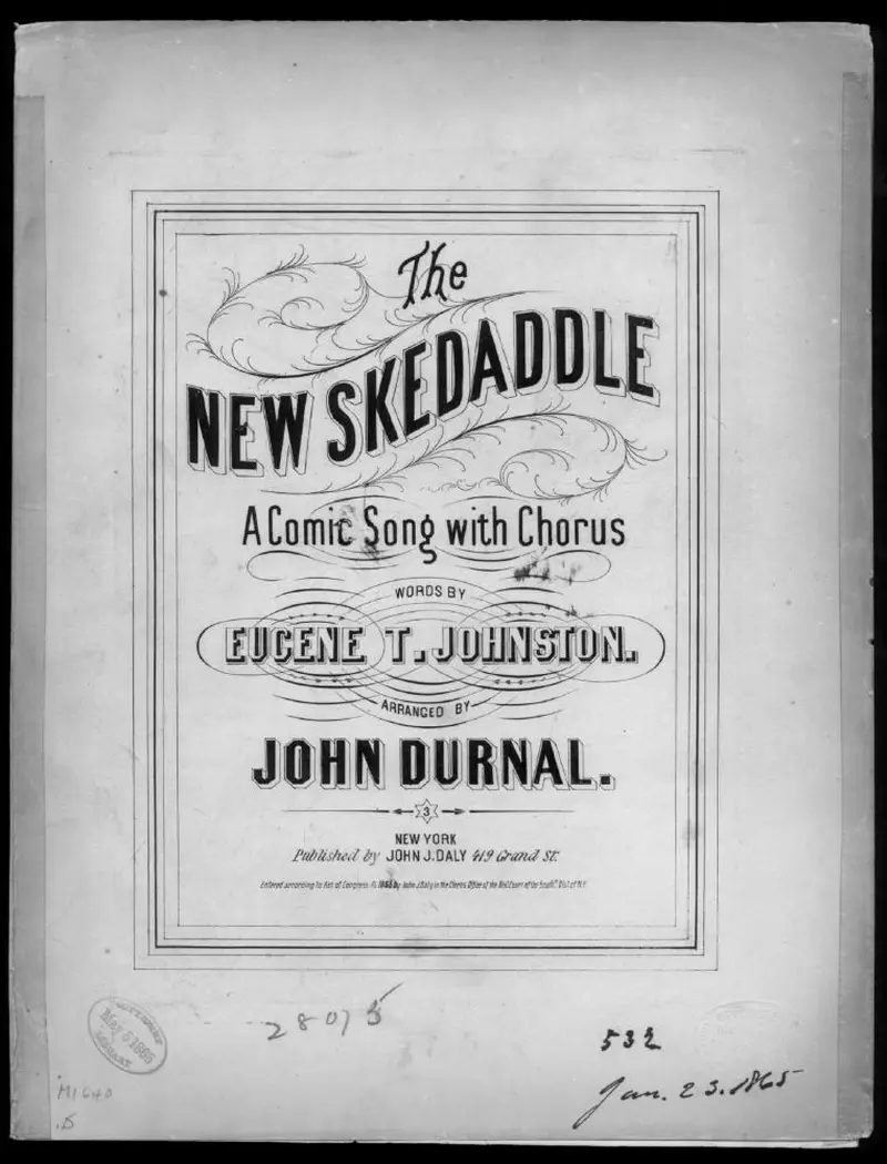 Первая страница нот «The New skedaddle»