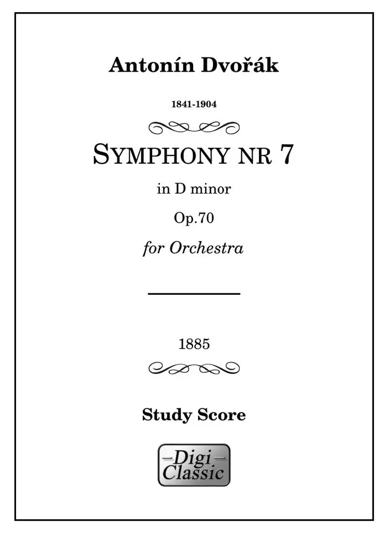 Первая страница нот «Symphony Nr. 7 (соч.70) — DvorakSYMPH7_Pocket»