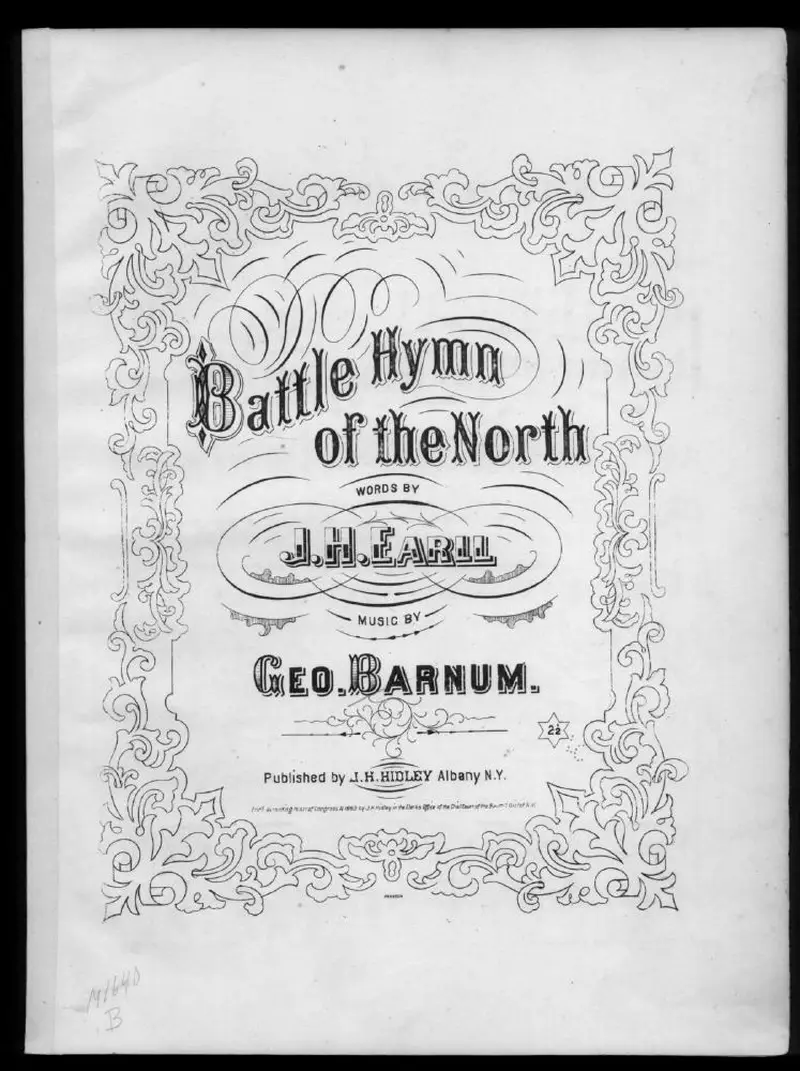 Первая страница нот «Battle hymn of the north»