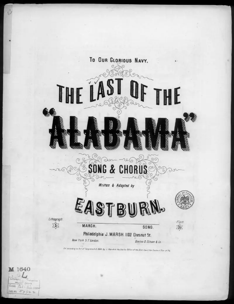Первая страница нот «The Last of the Alabama»