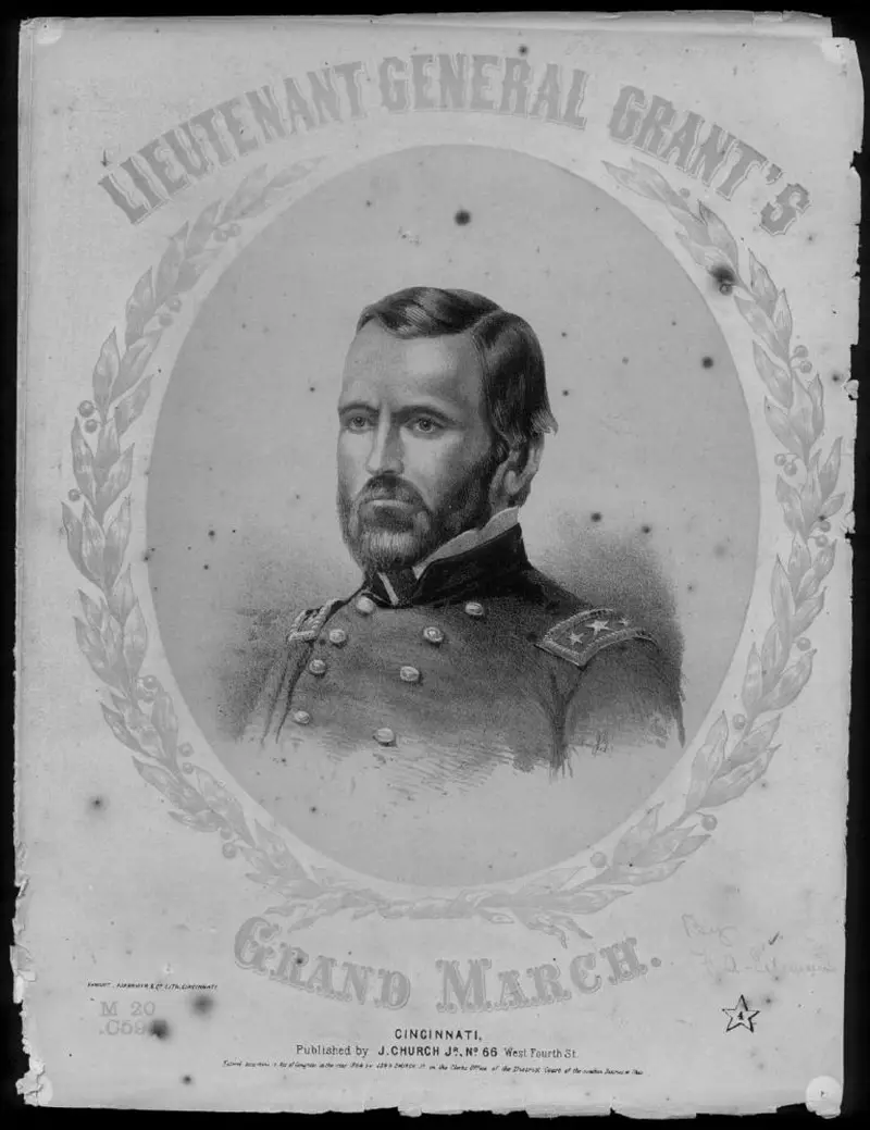 Первая страница нот «Lieutenant General Grant's grand Марш»