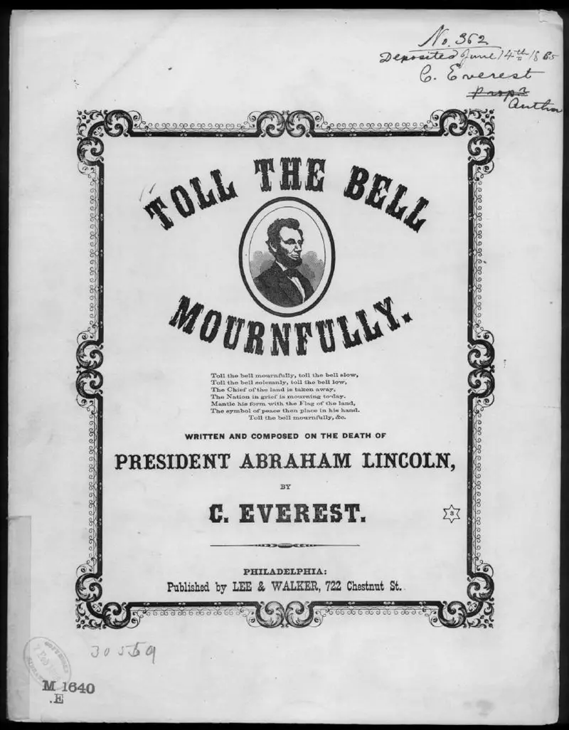 Первая страница нот «Toll the bell mournfully»