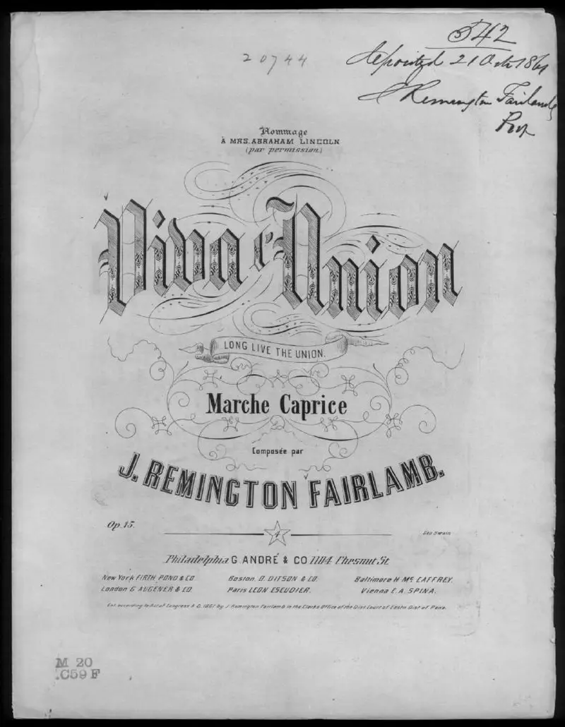 Первая страница нот «Viva l' Union»
