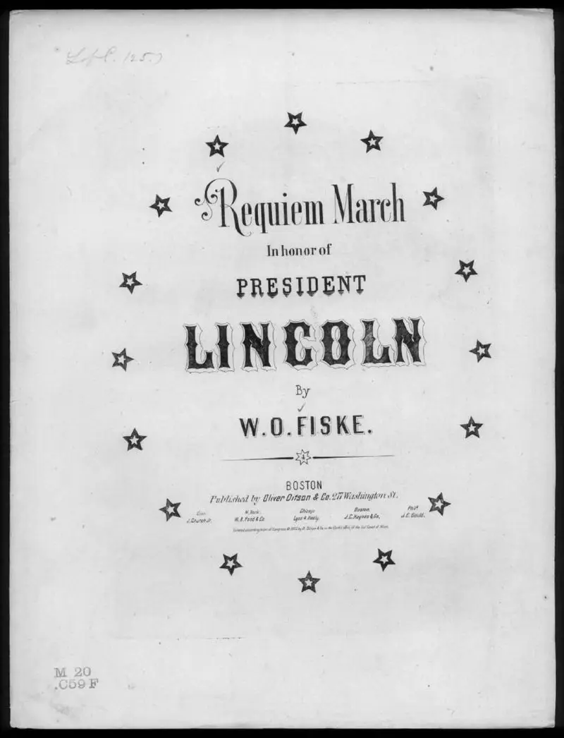 Первая страница нот «Requiem Марш honor of President Lincoln»