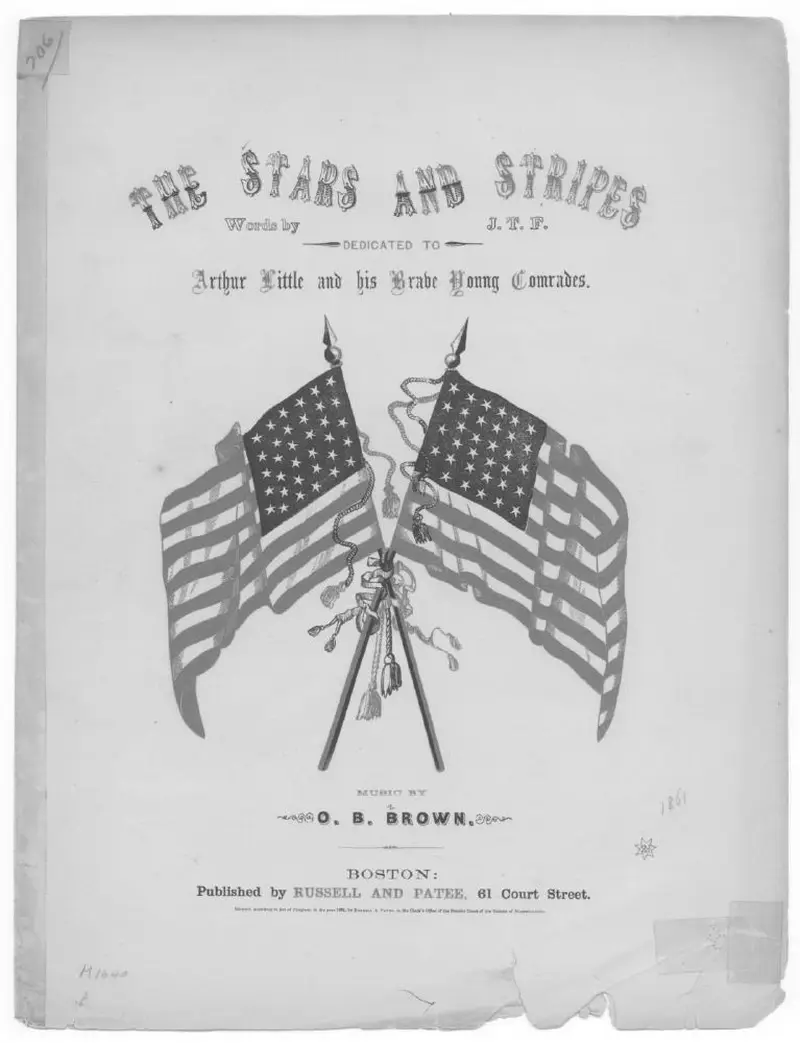 Первая страница нот «The Stars and stripes»