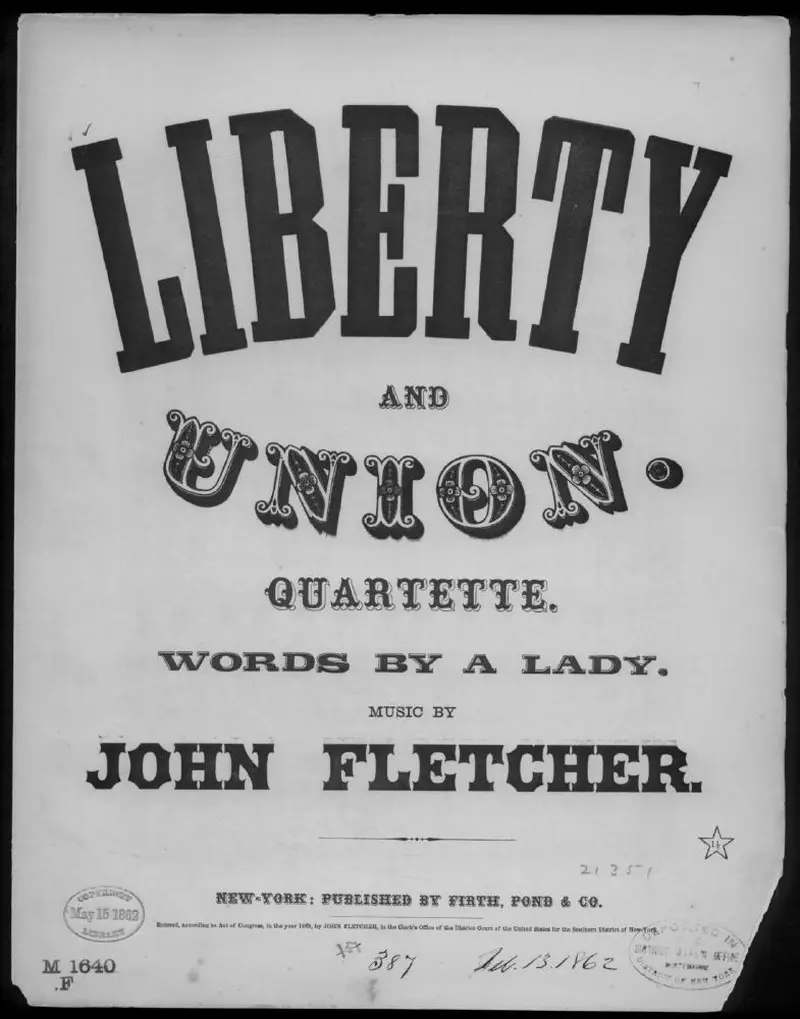 Первая страница нот «Liberty and union»