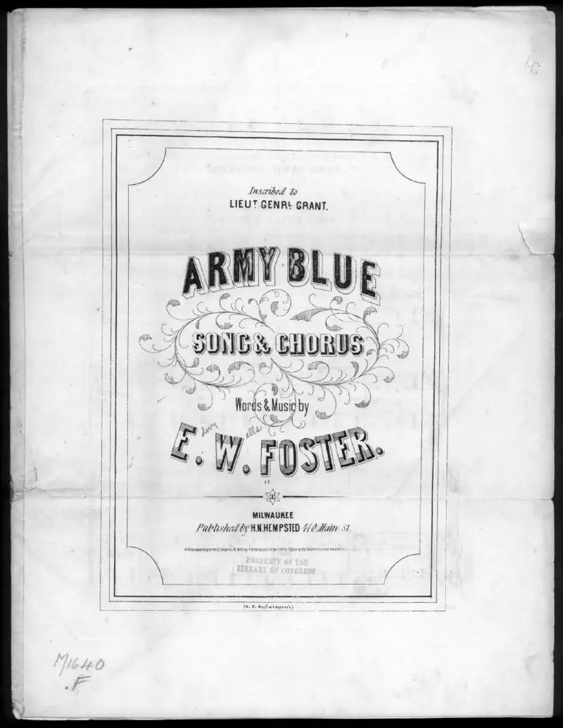 Первая страница нот «Army blue!»