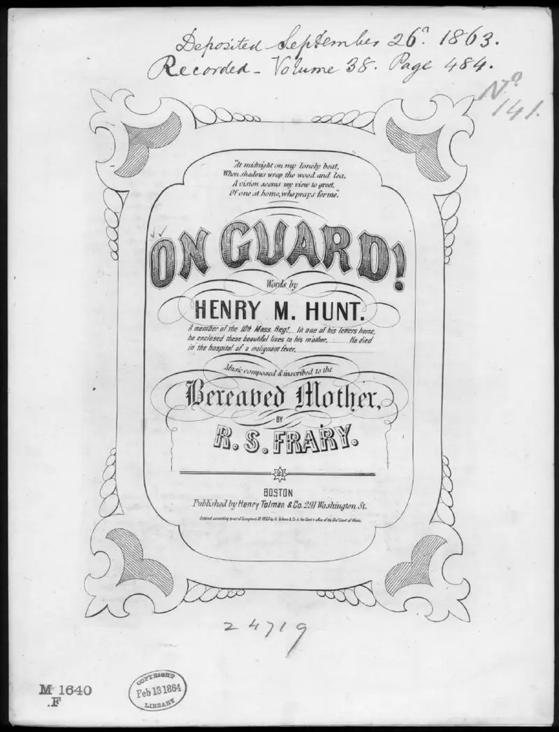 Первая страница нот «On guard»