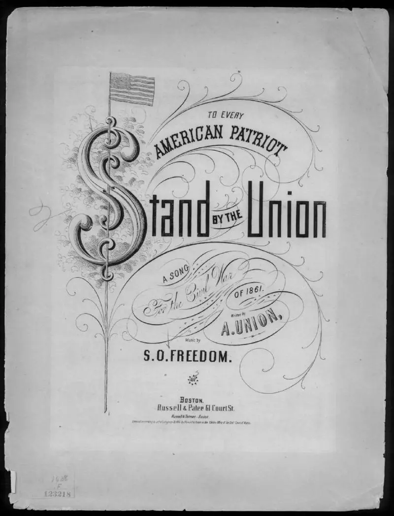 Первая страница нот «Stand by the Union»