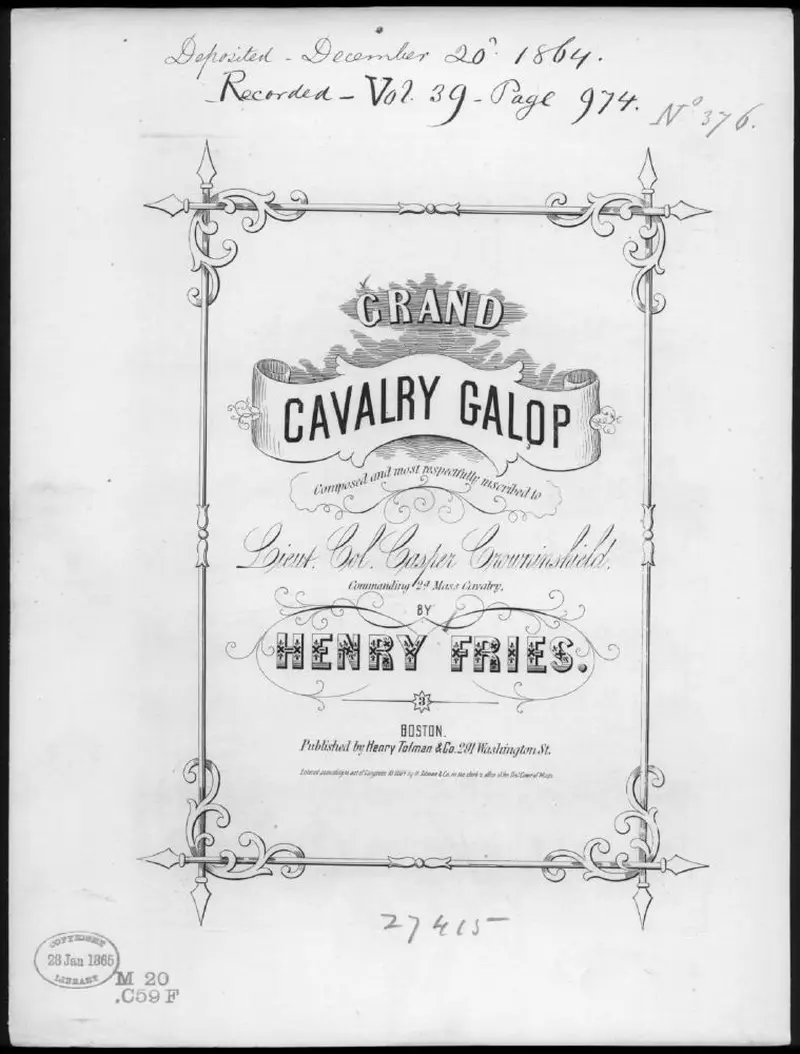 Первая страница нот «Cavalry signal galop»