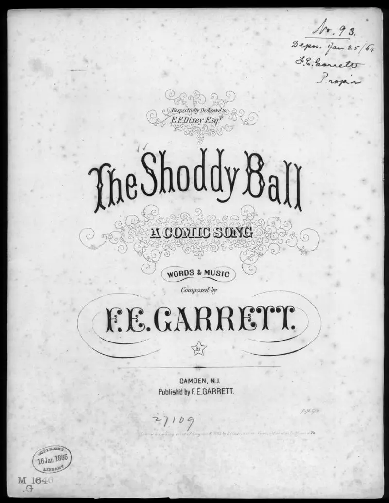 Первая страница нот «Shoddy ball»