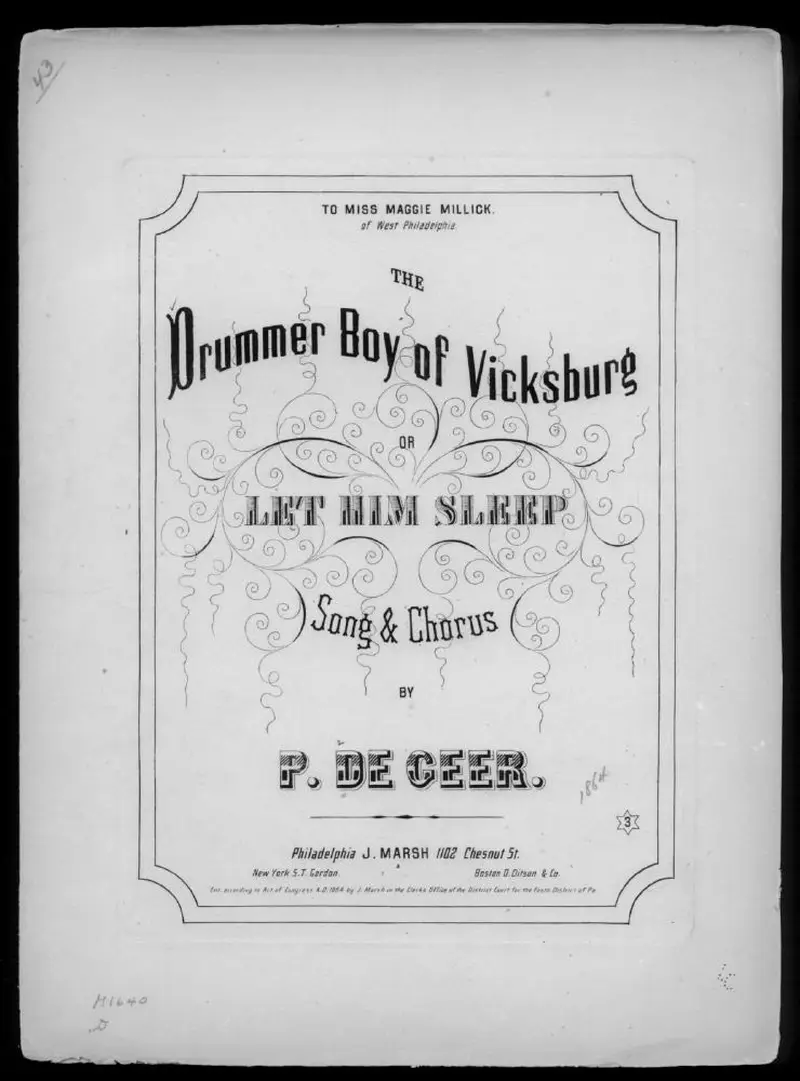 Первая страница нот «The Drummer of Vicksburg»