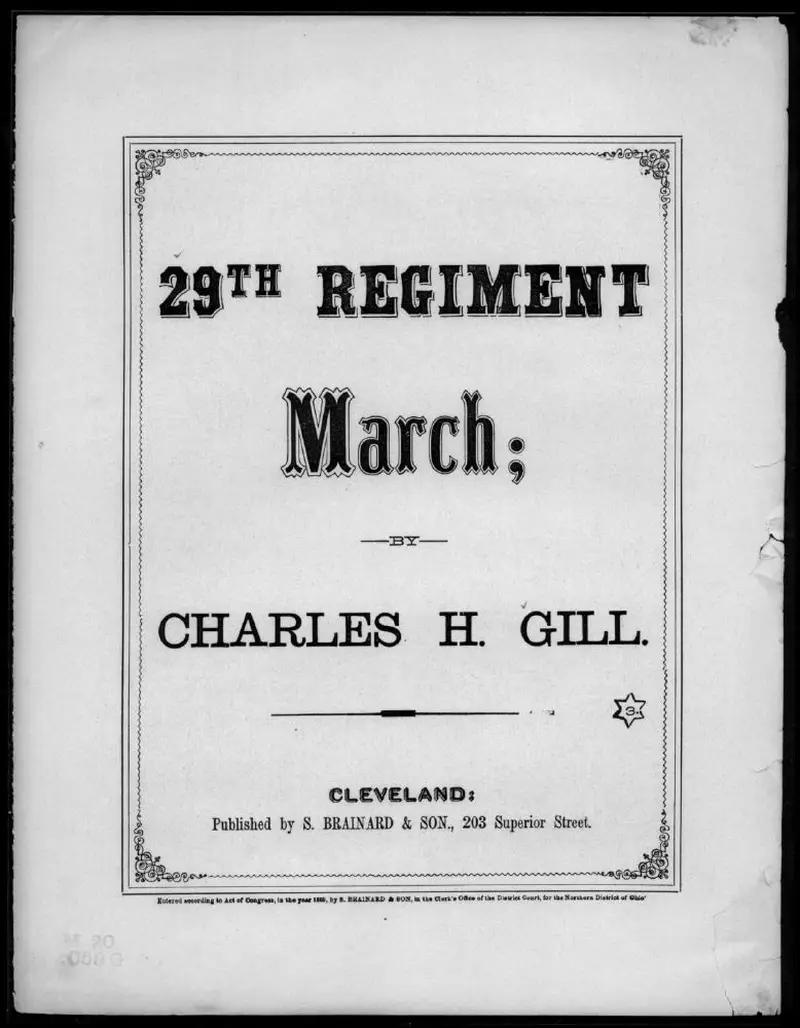 Первая страница нот «29th Regiment Марш»