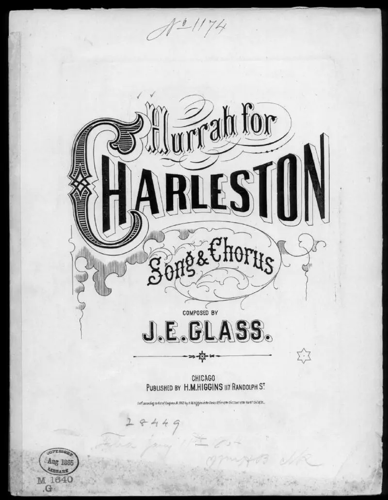 Первая страница нот «Hurrah! for Charleston!»