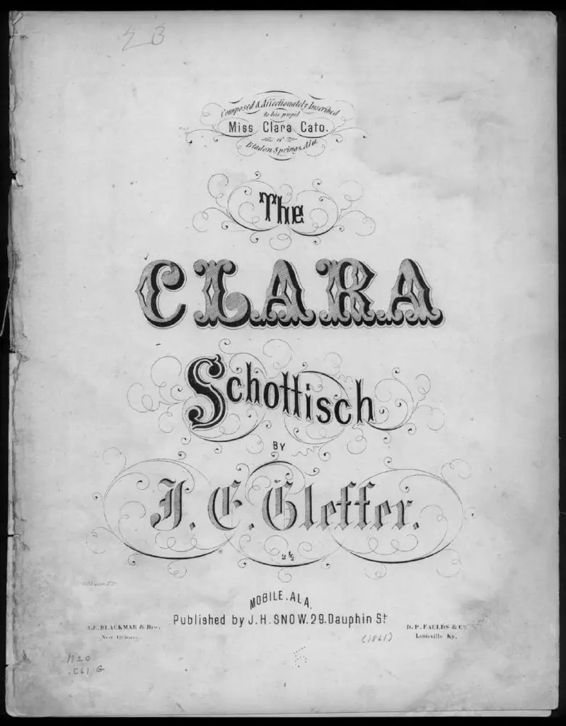 Первая страница нот «Clara schottisch»
