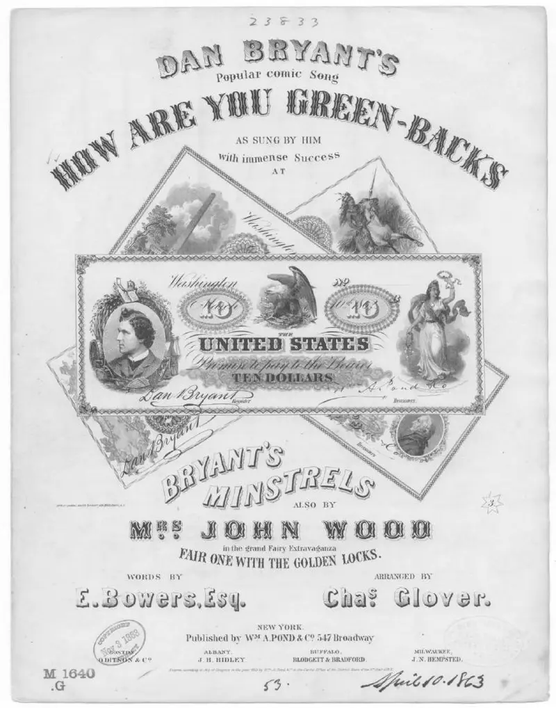 Первая страница нот «How are you green-backs»