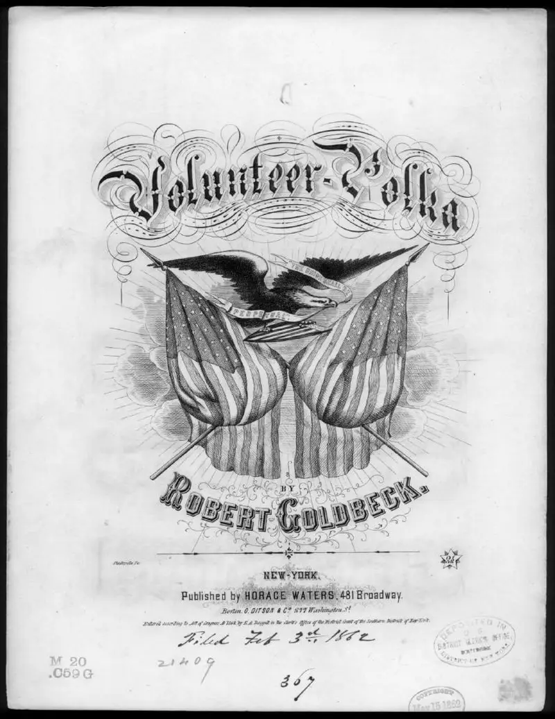 Первая страница нот «Volunteer polka»