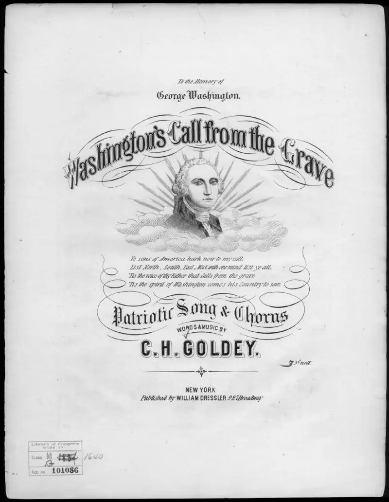 Первая страница нот «Washington's call from the grave»
