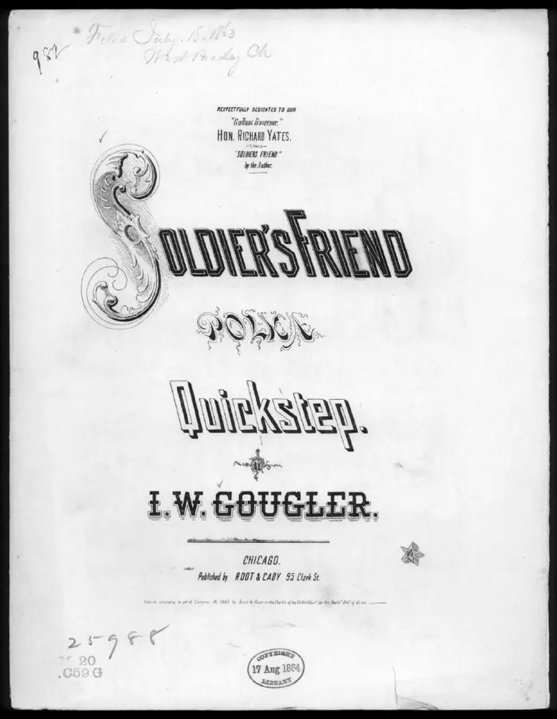 Первая страница нот «Soldier's friend polka quickstep»