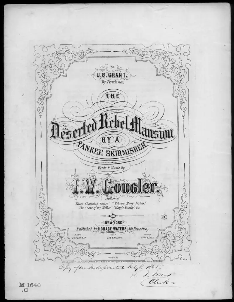 Первая страница нот «The Deserted rebel mansion»