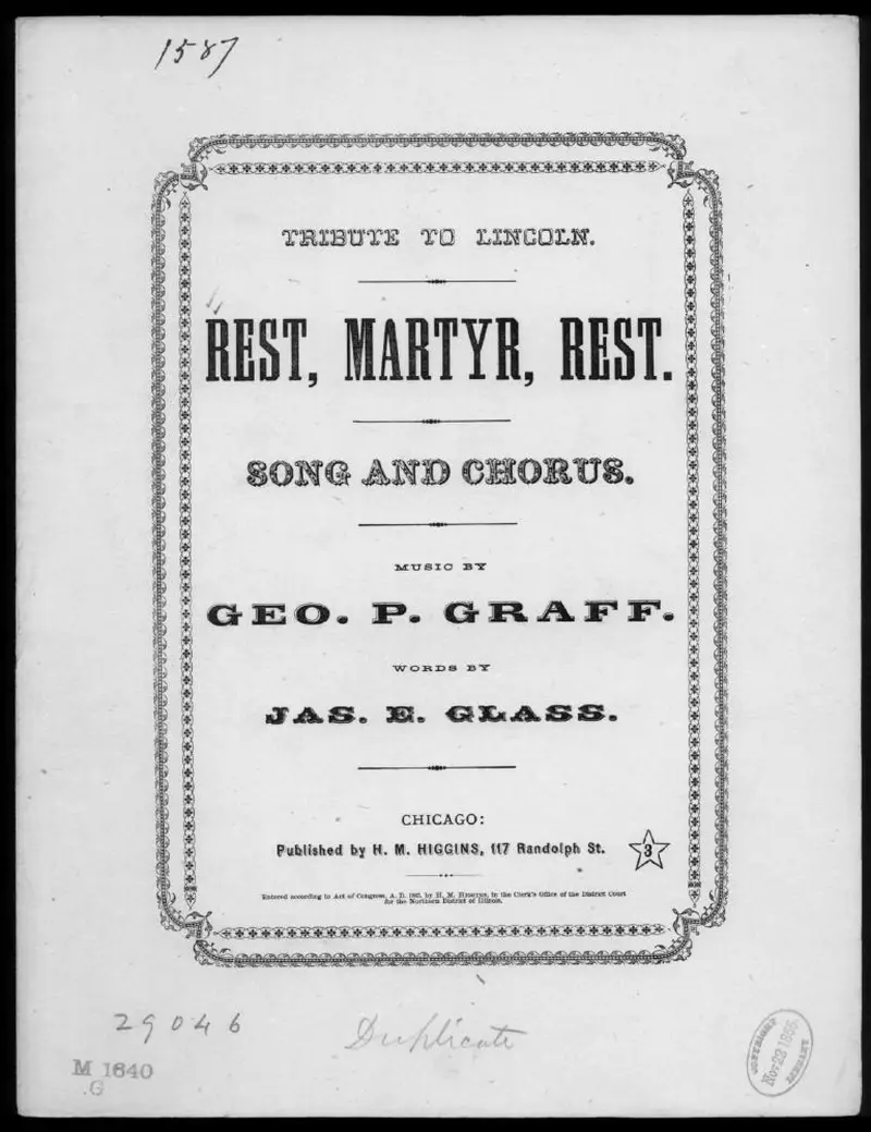 Первая страница нот «Rest, martyr, rest»