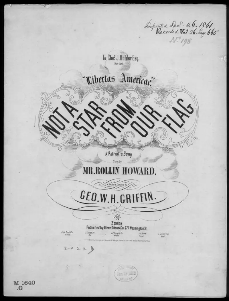 Первая страница нот «Not a star from our flag»