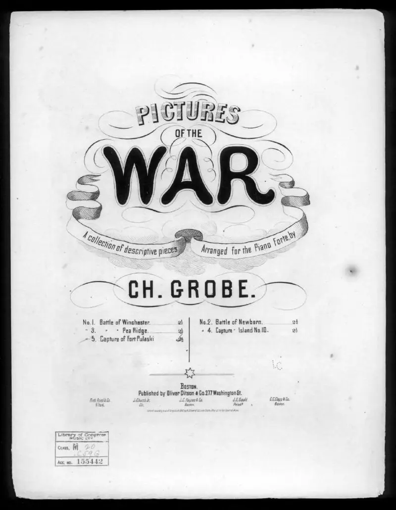 Первая страница нот «The Bombardment and surrender of Fort Pulaski»