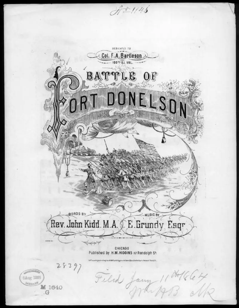 Первая страница нот «Battle of Fort Donelson»