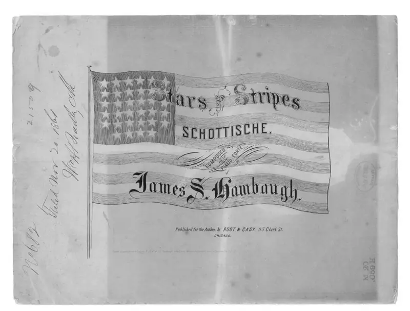 Первая страница нот «Stars and stripes schottische»