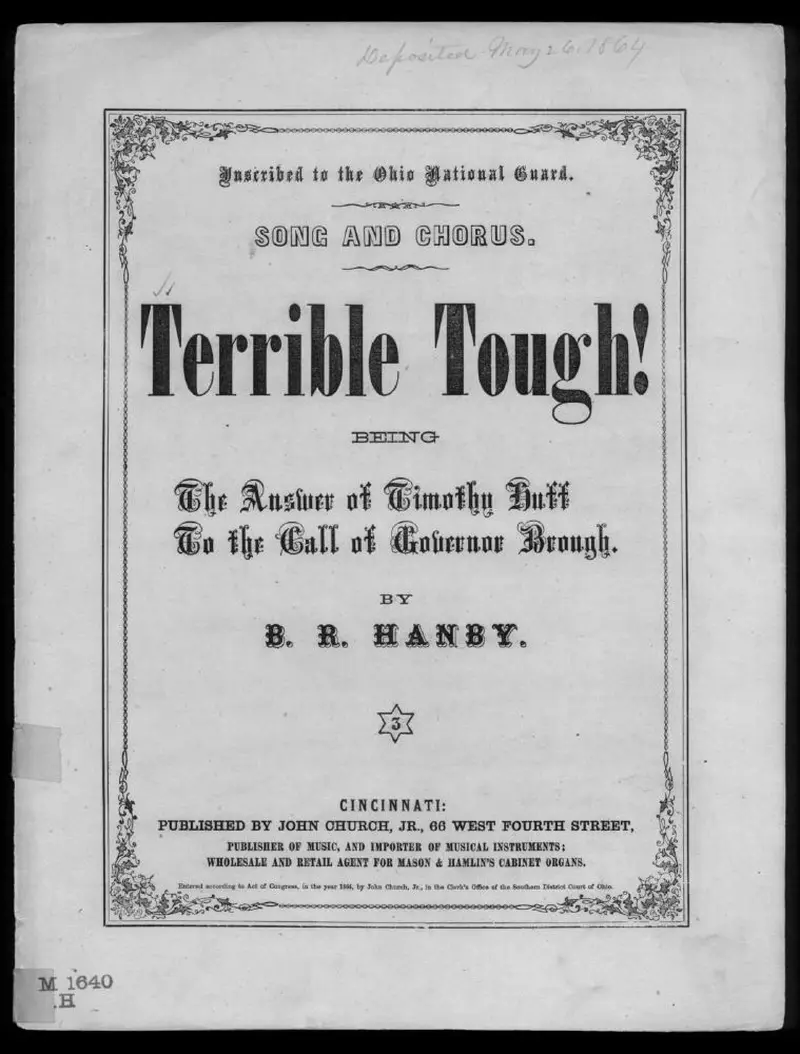 Первая страница нот «Terrible tough»