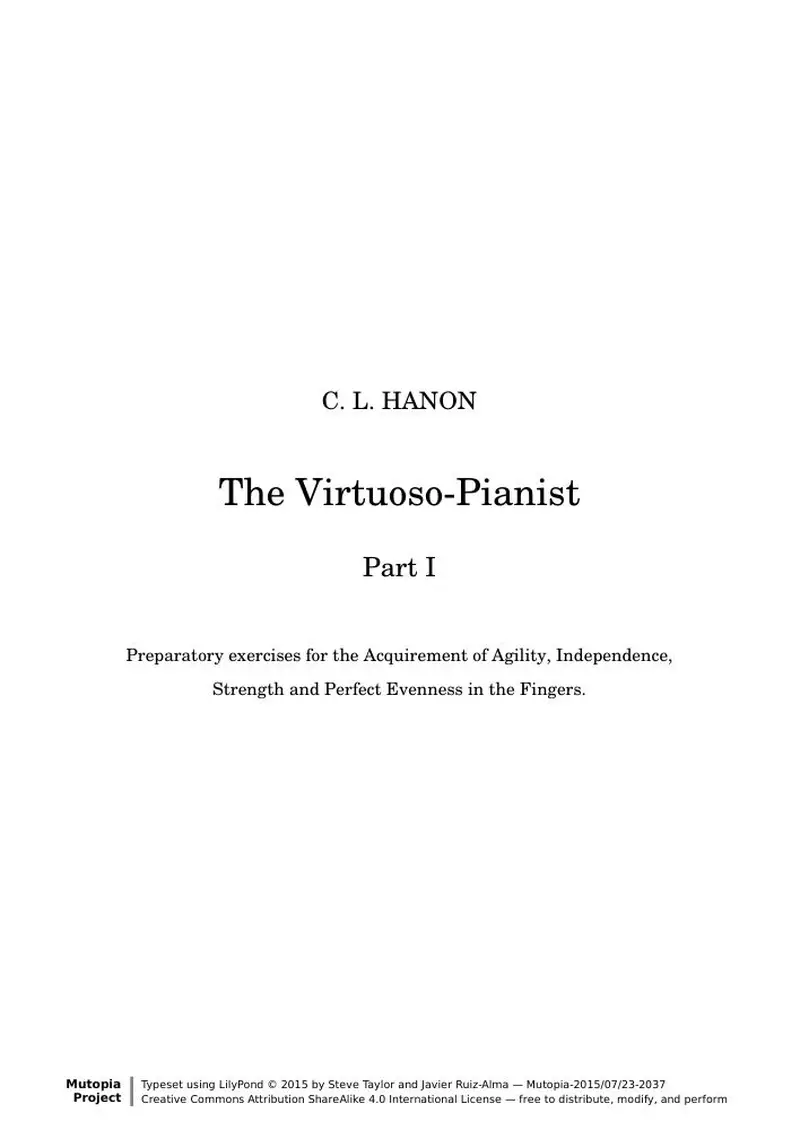 Первая страница нот «The Virtuoso Pianist (Part I)»