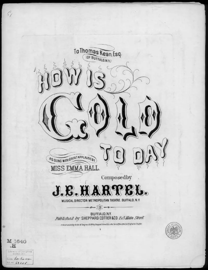 Первая страница нот «How is gold to day»