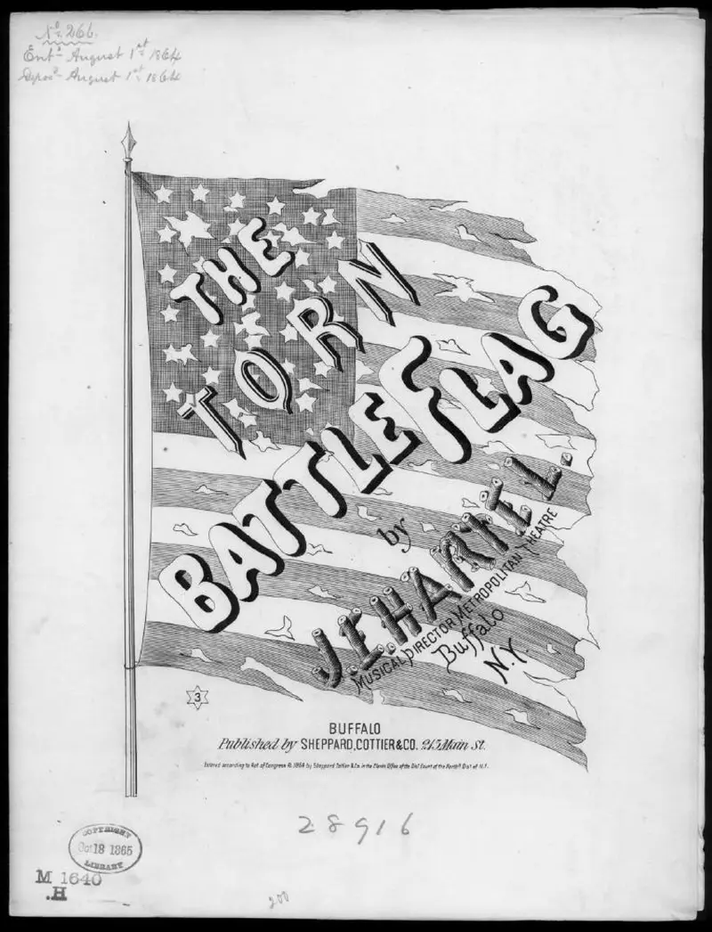Первая страница нот «The Torn battle flag»