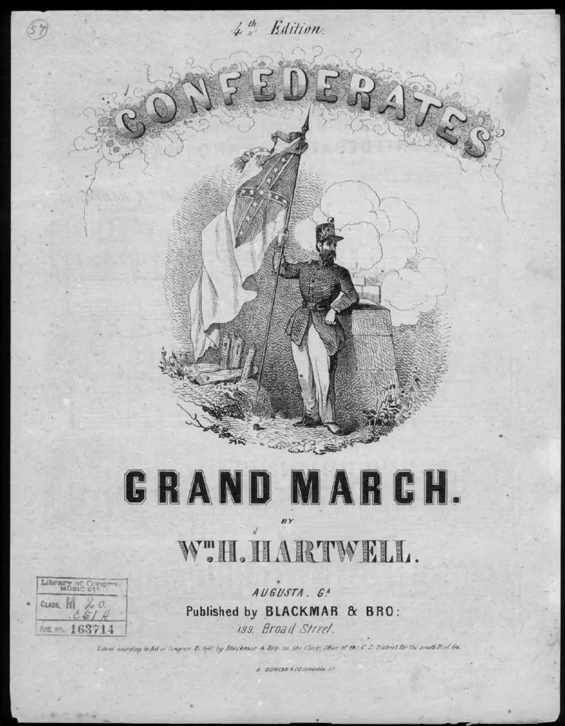 Первая страница нот «Confederates' grand Марш»