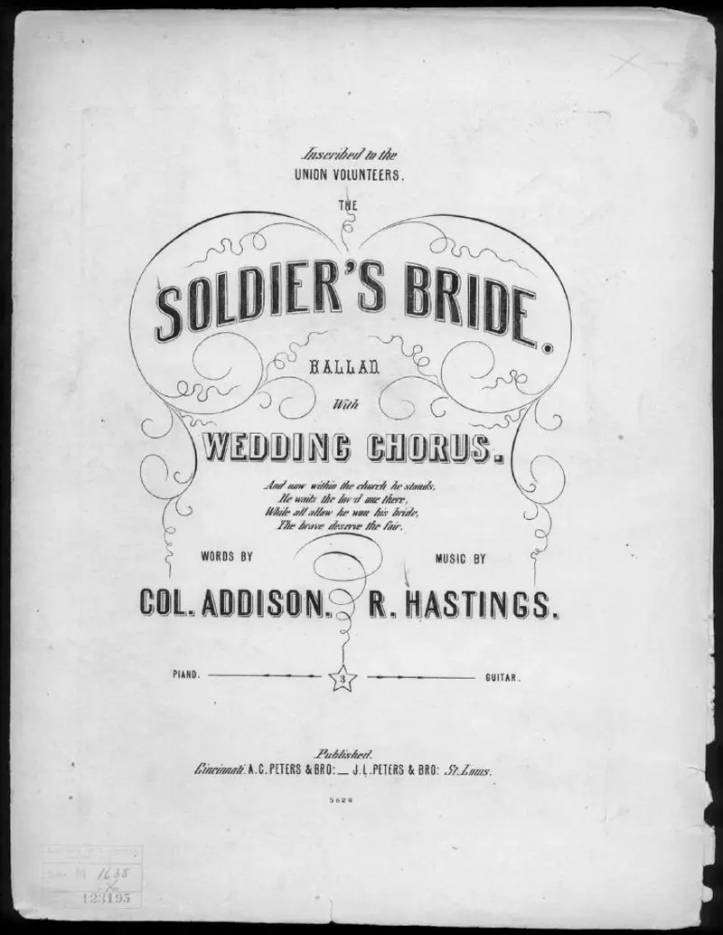 Первая страница нот «The Soldier's bride»