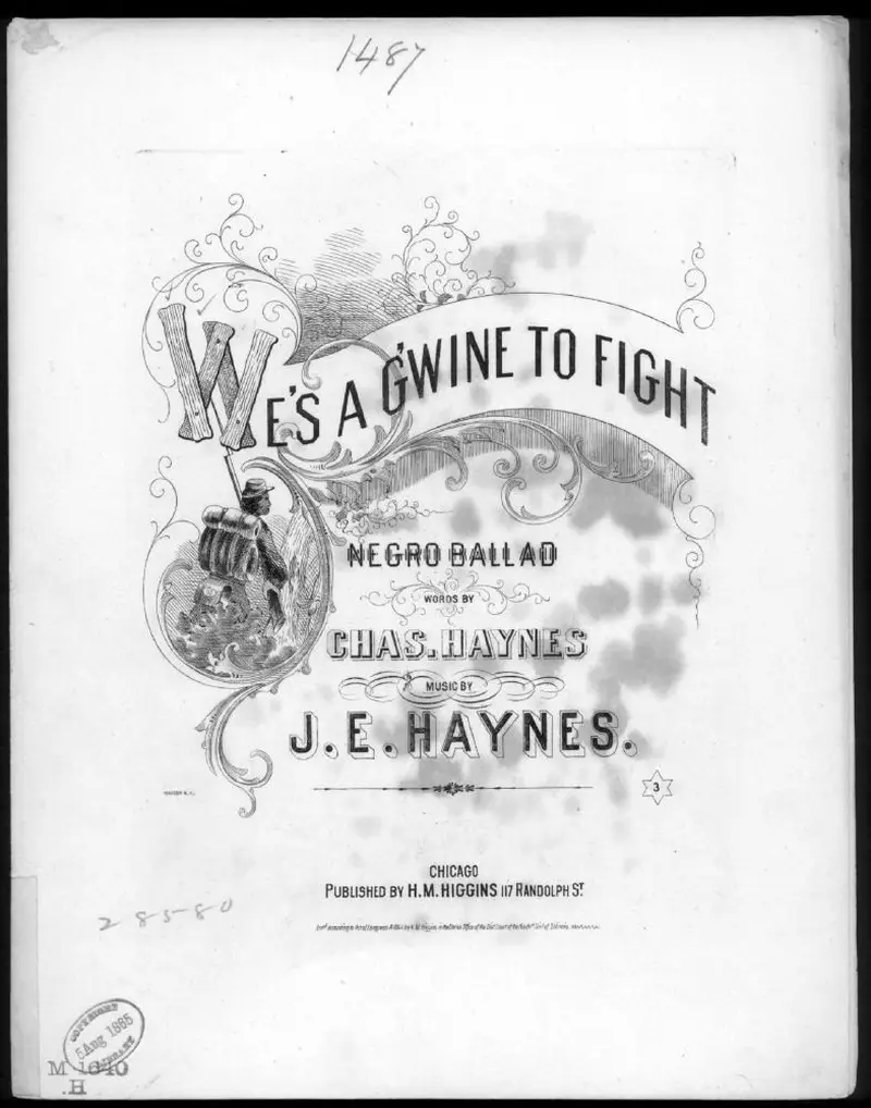 Первая страница нот «We's a g'wine to fight»