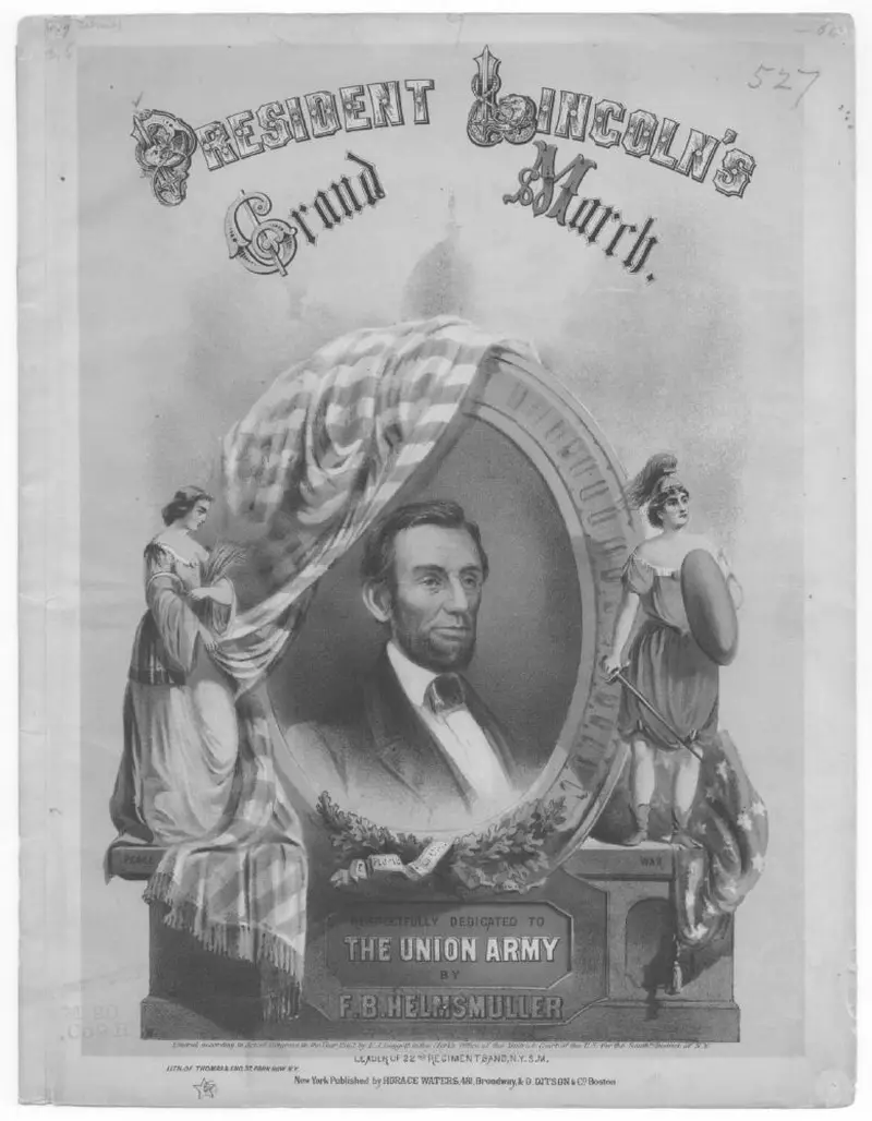 Первая страница нот «President Lincoln's grand Марш»