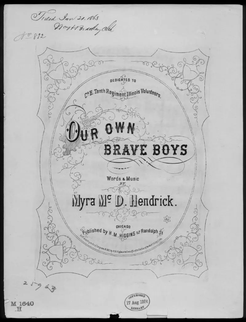 Первая страница нот «Our own brave boys»